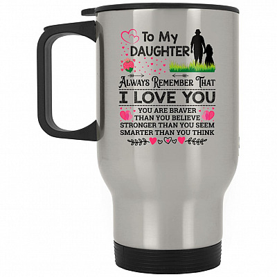 14 oz. Silver Travel Mug