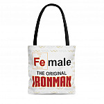Female The Original Iron-Man Funny Chemistry All Over Print Tote Bag - Shoulder Bag - Reusable Grocery Shopping Bag