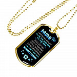 Daddy I May Just Be A Bump But I Love You More Than You Ever Know Love From Mommy's Tummy Dog Tag Necklace - Dog Tag (Gold Plated)