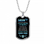 Daddy I May Just Be A Bump But I Love You More Than You Ever Know Love From Mommy's Tummy Dog Tag Necklace - Dog Tag (Silver)