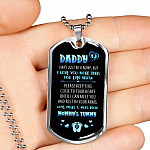 Daddy I May Just Be A Bump But I Love You More Than You Ever Know Love From Mommy's Tummy Dog Tag Necklace - Dog Tag (Silver)
