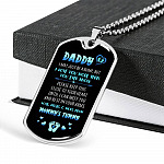 Daddy I May Just Be A Bump But I Love You More Than You Ever Know Love From Mommy's Tummy Dog Tag Necklace - Dog Tag (Silver)