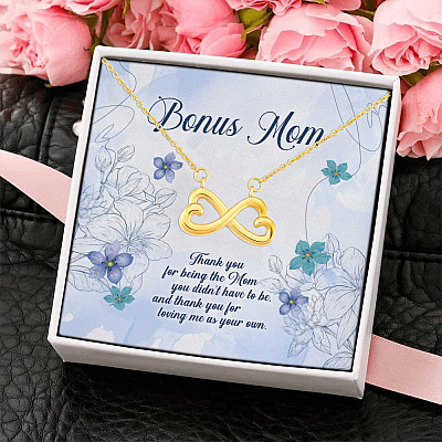 Alternative view of Bonus Mom Thank You For Being The Mom You Didn't Have To Be Infinity Heart Pendant Necklace