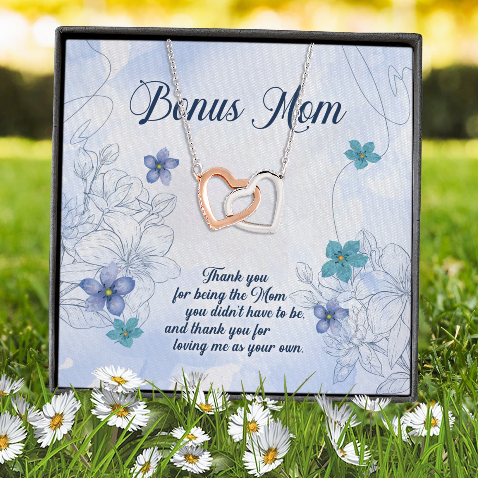 11Th. Loving Me As Your Own card (4) Interlocking Hearts Necklace 7
