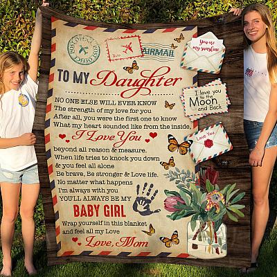 Alternative view of From Mom To My Daughter No One Else Will Ever Know The Strength Of My Love For You Fleece Blanket - Sherpa Blanket