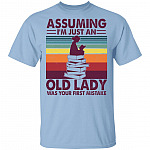 Reading Book Assuming, Light Blue, Unisex T-Shirt