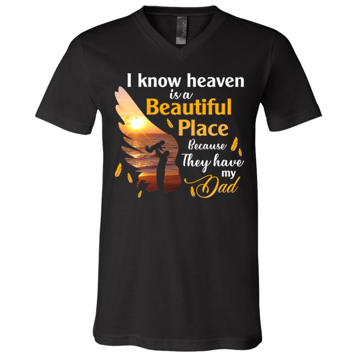Heaven Shirt, Black, V-Neck T-Shirt