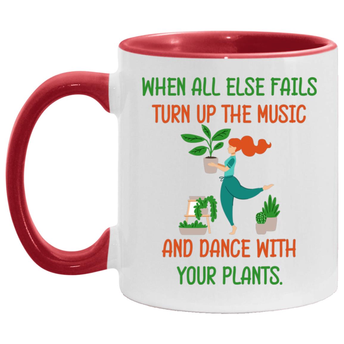 Fails Turn Up The Music, White/Red, 11 oz. Accent Mug