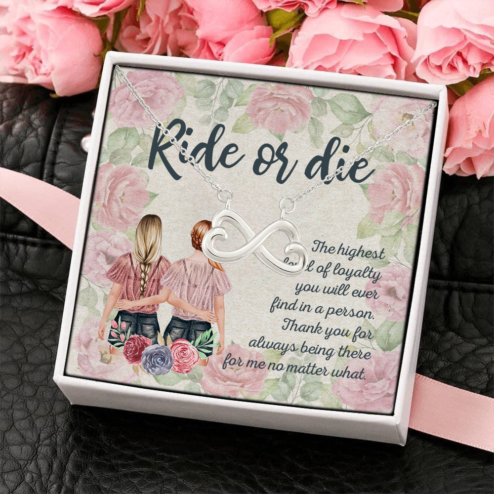 5KNG. Ride Die (4) Infinity Heart Necklace (Silver) 4