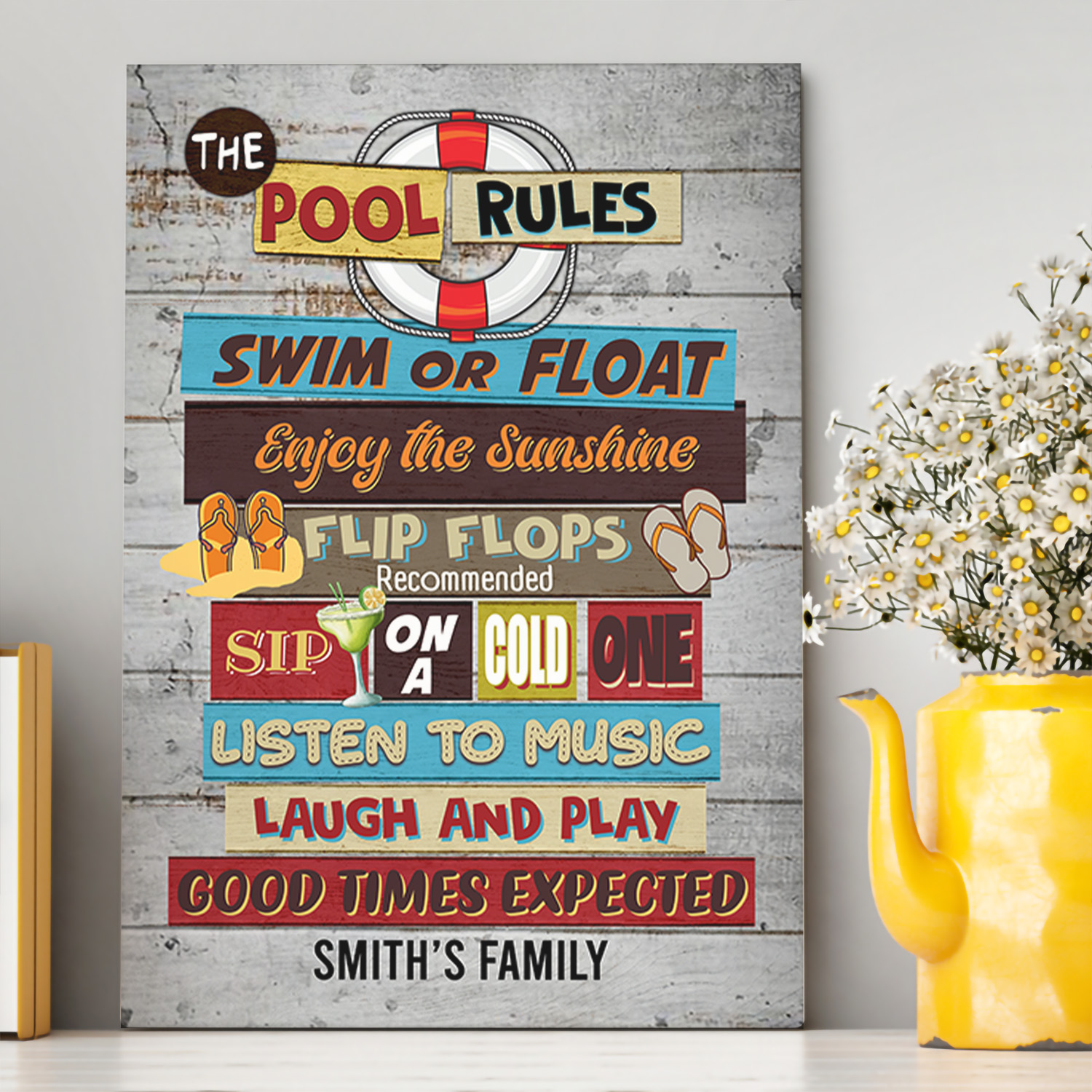 7VT. The Pool Rules Swim Or Float - mk 2 - Bebas #000000