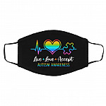 autism mask, Black, Cloth Face Cover – Medium/Large