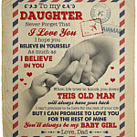 to mu daughter blanket, White, Cozy Plush Fleece Blanket - 50x60