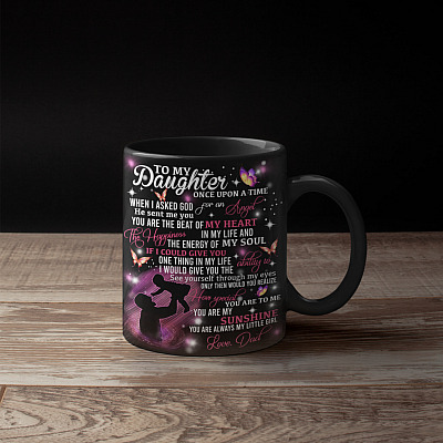Alternative view of I Asked God For An Angel He Sent Me You Coffee Mug - Beer Stein - Water Bottle - To My Daughter Mug