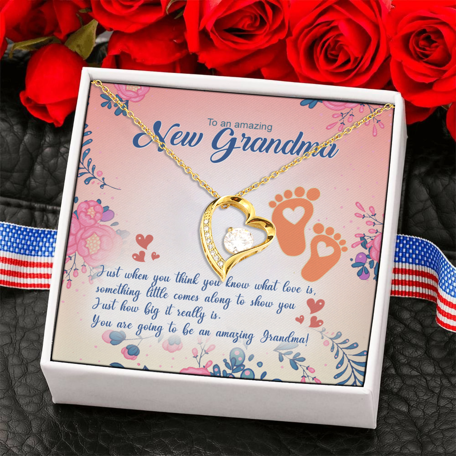 4KNG. New Grandma Forever Love Necklace (Gold) 6