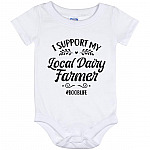 Local Dairy Baby Onesie, White, Baby Onesie - 12 Month