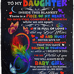 To my daughter blanket, White, Cozy Plush Fleece Blanket - 50x60