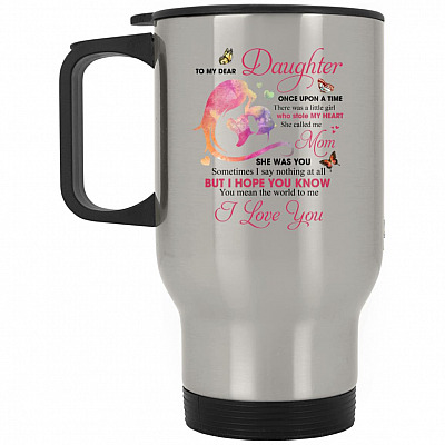 14 oz. Silver Travel Mug