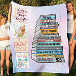1VT. Book To My Daughter Never Forget blanket mockup