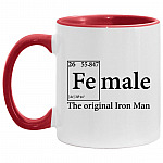 Female Accent Mug, White/Red, 11 oz. Accent Mug
