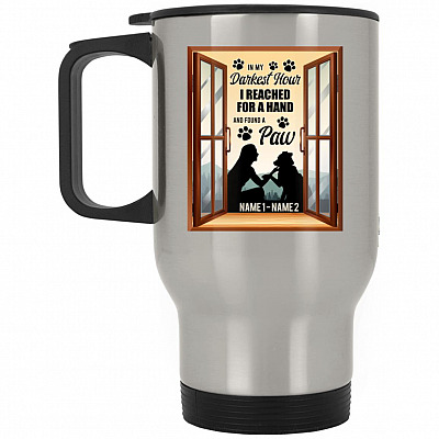 14 oz. Silver Travel Mug