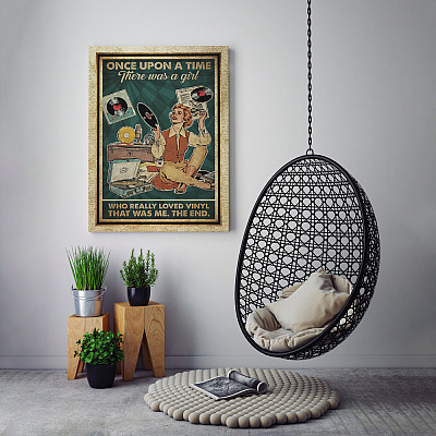 Alternative view of Once Upon A Time There Was A Girl Who Really Loved Vinyl That Was Me Framed Canvas Prints - Unframed Poster