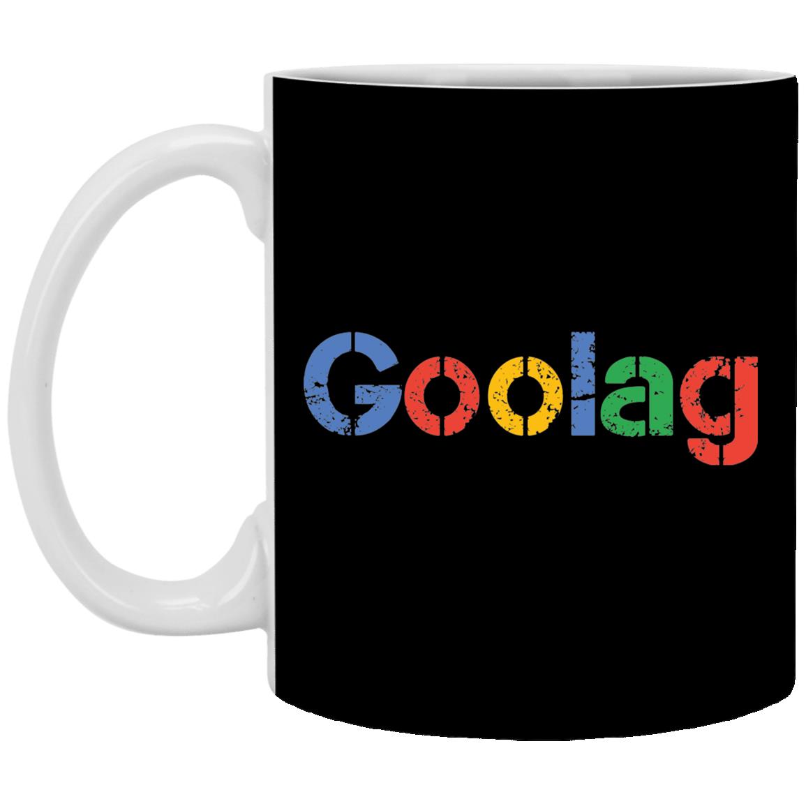 Goolag Funny, Black, 11 oz. White Mug Goolag Funny, Black, 11 oz. White Mug