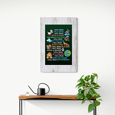 Alternative view of I Will Read On A Boat I Will Read Anywhere Gallery Wrapped Framed Canvas Prints - Unframed Poster