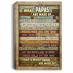 What Papas Are Made Of Gallery Wrapped Framed Canvas Prints - Unframed Poster - Home Decor Wall Art, White, 0.75'' Framed Canvas What Papas Are Made Of Gallery Wrapped Framed Canvas Prints - Unframed Poster - Home Decor Wall Art, White, 0.75'' Framed Canvas