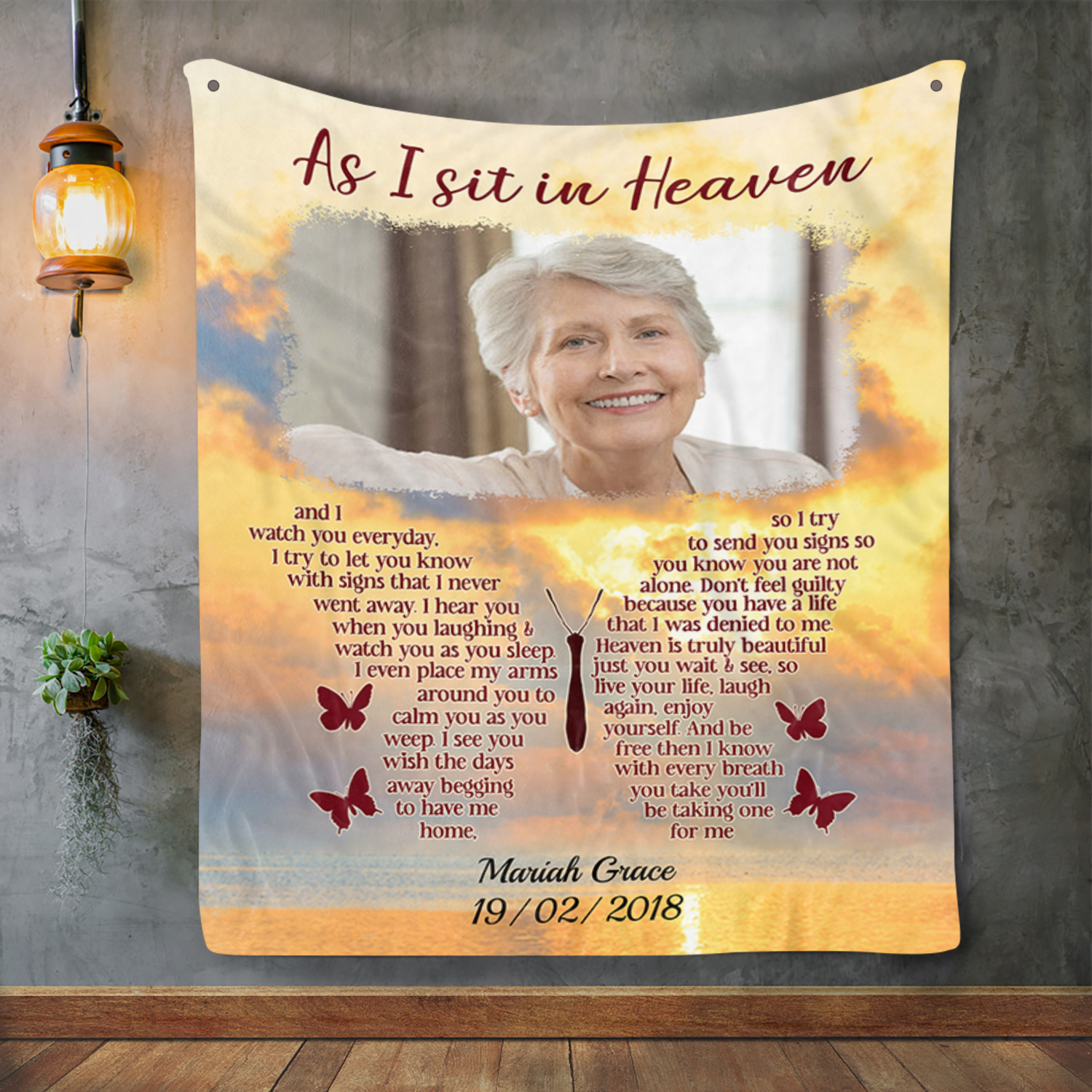 2VT. As I Sit In Heaven Butterfly Custom blanket mk3