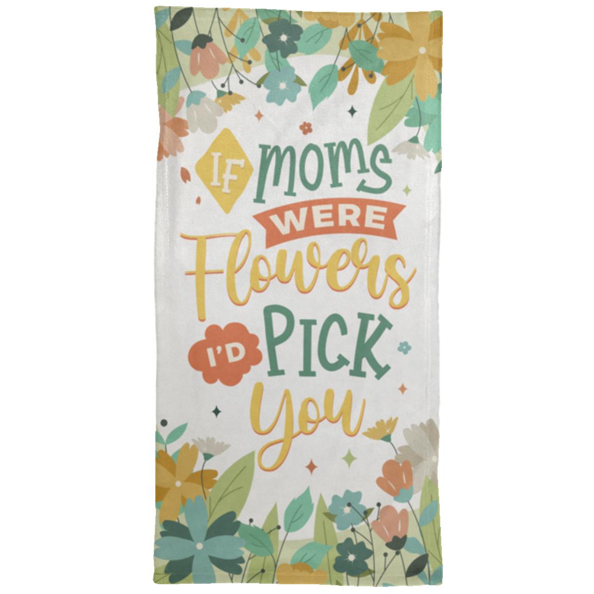 flower towel, White, Hand Towel - 15''x30''