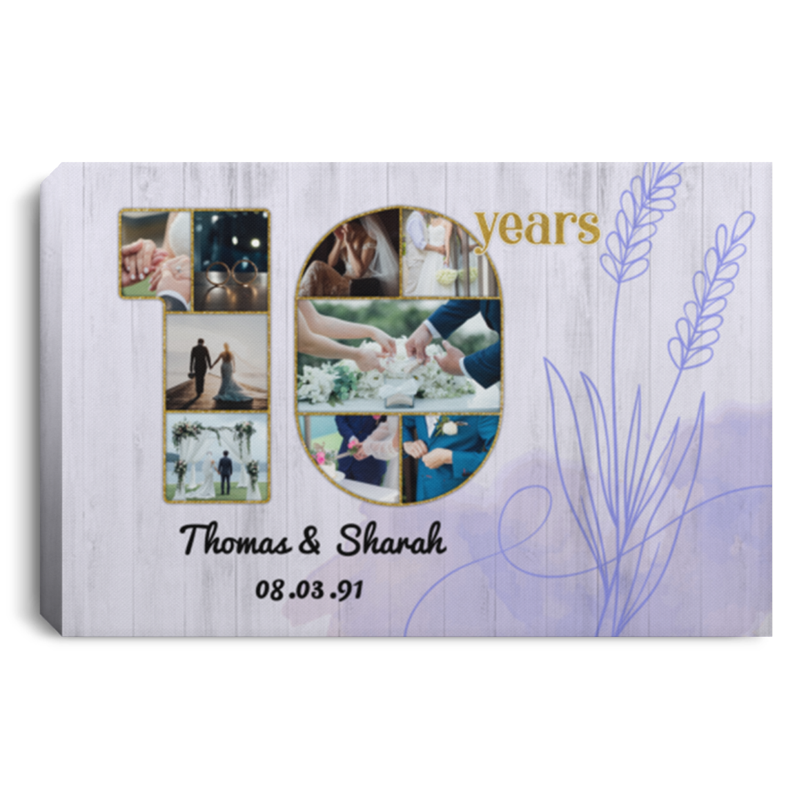 Custom Photo 10 Years Anniversary Framed Canvas Prints - Unframed Poster - Personalized Anniversary Gift, White, 0.75'' Framed Canvas Custom Photo 10 Years Anniversary Framed Canvas Prints - Unframed Poster - Personalized Anniversary Gift, White, 0.75'' Framed Canvas