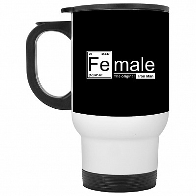 14 oz. White Travel Mug