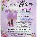 To My Mom From Son, White, Cozy Plush Fleece Blanket - 50x60 To My Mom From Son, White, Cozy Plush Fleece Blanket - 50x60