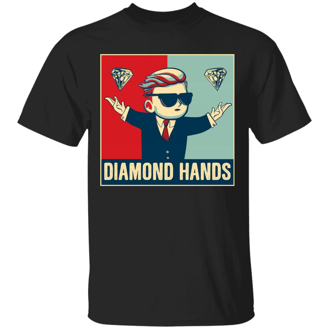 Diamond Hands Tshirt, Black, Unisex T-Shirt