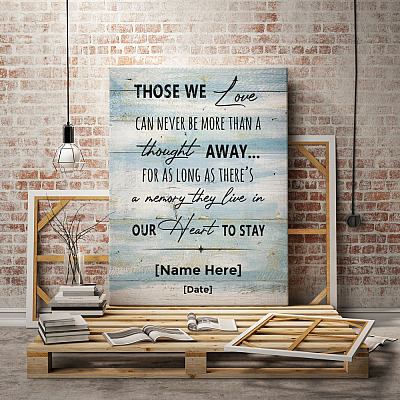 Alternative view of Customized They Live In Our Heart Wrapped Framed Canvas Prints - Unframed Poster - Memorial Gift