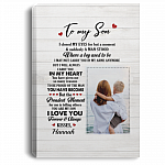 Personalized Photo To My Son I Closed My Eyes For But A Moment And Suddenly Framed Canvas - Unframed Poster, White, 0.75'' Framed Canvas Personalized Photo To My Son I Closed My Eyes For But A Moment And Suddenly Framed Canvas - Unframed Poster, White, 0.75'' Framed Canvas