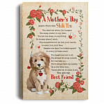 Mother's Day Poem From Shih Tzu Framed Canvas - Unframed Poster - Shih Tzu Mom Home Decor, White, 0.75'' Framed Canvas