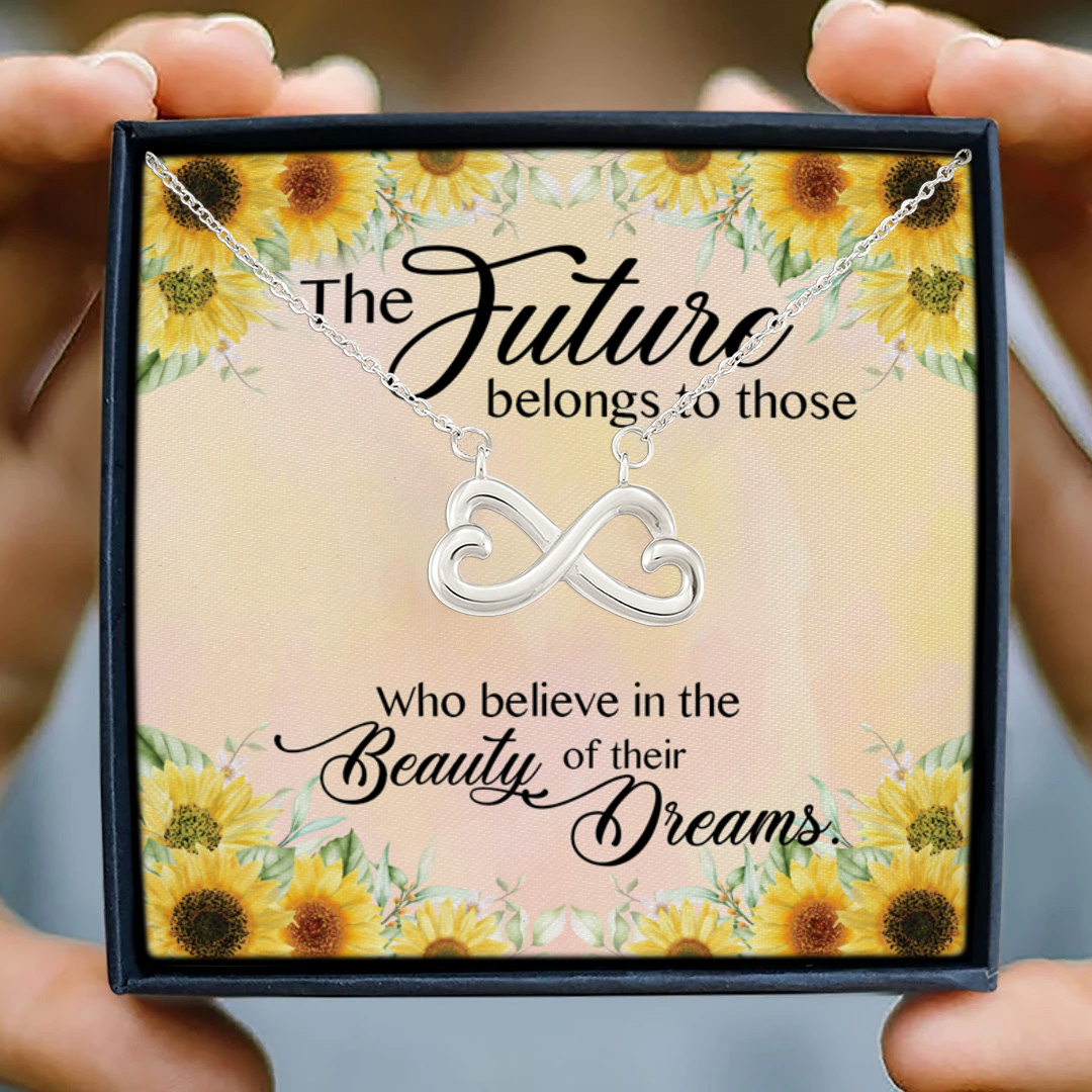 5NH. Future Belongs Infinity Heart Necklace (Silver) 3