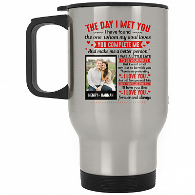14 oz. Silver Travel Mug