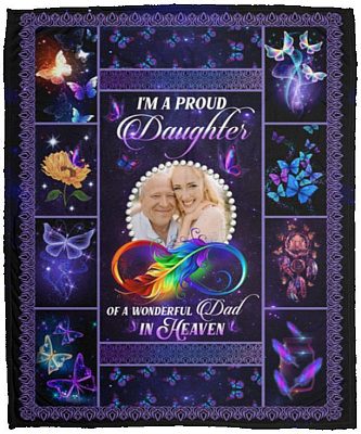 Personalized Photo I'm A Proud, White, Cozy Plush Fleece Blanket - 50x60
