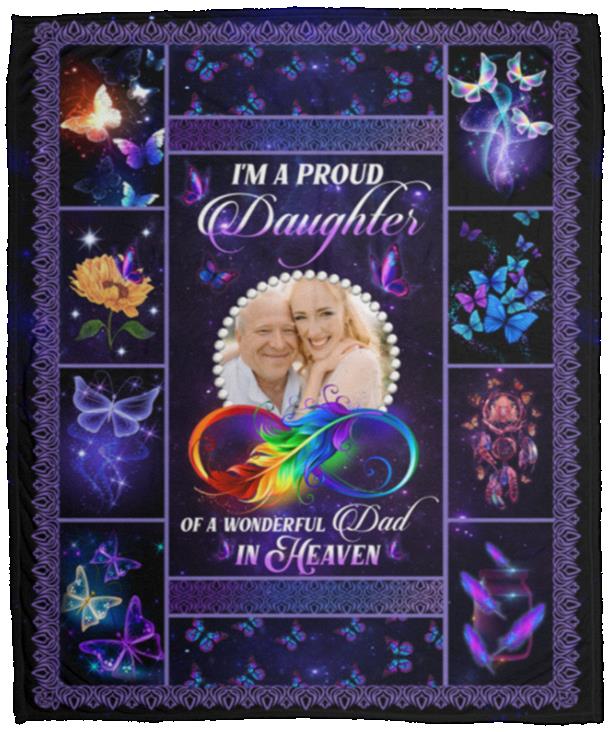 Personalized Photo I'm A Proud, White, Cozy Plush Fleece Blanket - 50x60