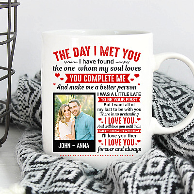 Alternative view of Personalized Photo The Day I Met You I Have Found The One Whom My Soul Loves Coffee Mug - Custom Photo Gift Mug