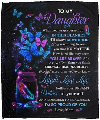 Feather Love Mom, White, Cozy Plush Fleece Blanket - 50x60