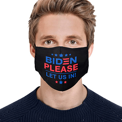 Alternative view of Biden Please Let Us In Immigrant Border Washable Reusable Custom Printed Cloth Face Mask Cover
