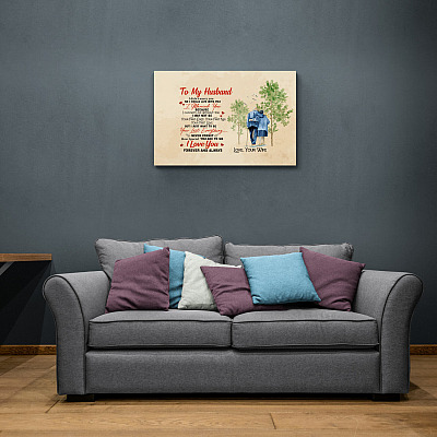 Alternative view of To My Husband I Marry You Because I Cannot Live Without You Framed Canvas-Unframed Poster-Home Decor Wall Art