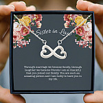 Sister In Law Through Marriage We Became Family Infinity Heart Pendant Necklace - Gift For Sister-In-Law