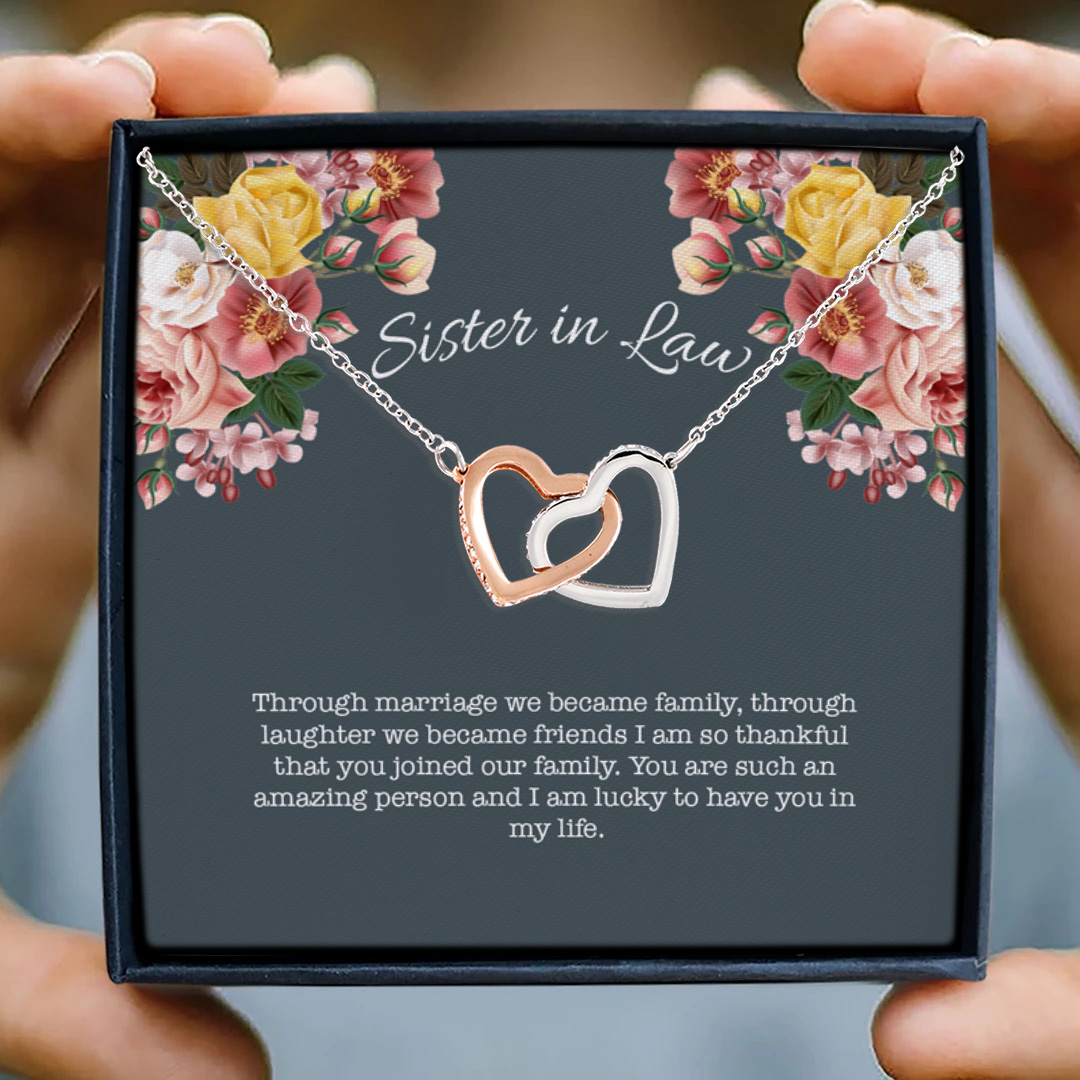 82 HG. Sister In Law Necklace Interlocking Hearts Necklace 3