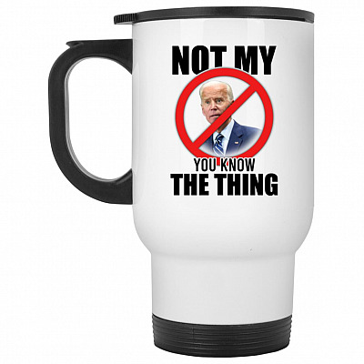 14 oz. White Travel Mug