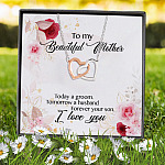 3HP. Beautiful Mother Interlocking Hearts Necklace 7