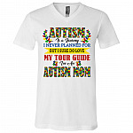 autism tee, White, V-Neck T-Shirt